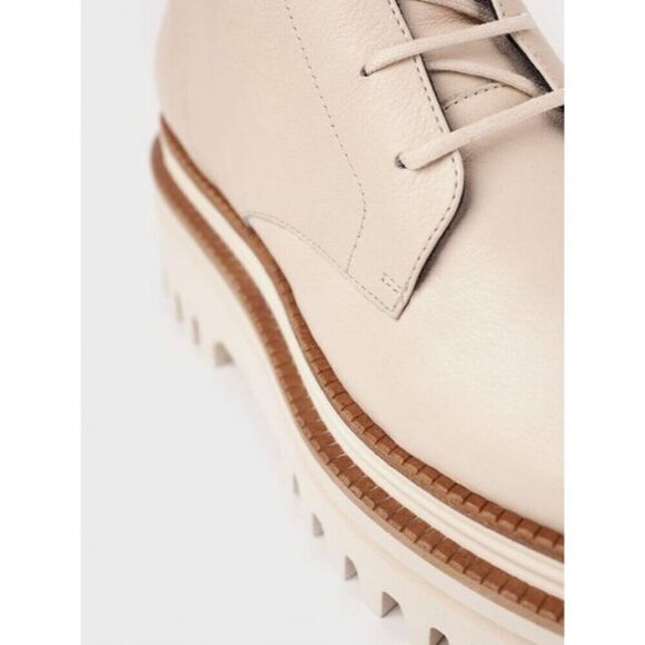 Paloma Bercelo Leather Comat Boots Size 37 US 7 Beige $370 - Picture 12 of 12